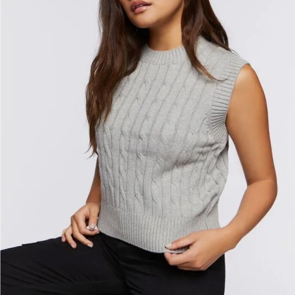 Grey forever 21 sweater vest